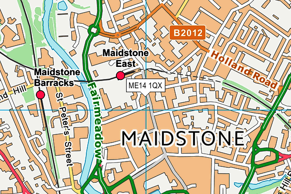 ME14 1QX map - OS VectorMap District (Ordnance Survey)