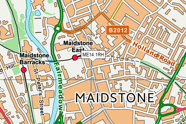 ME14 1RH map - OS VectorMap District (Ordnance Survey)