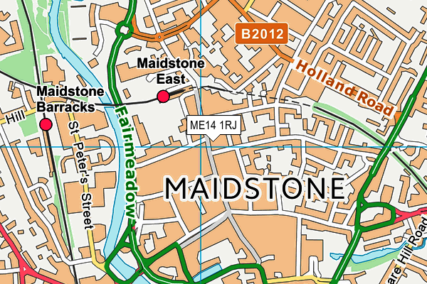 ME14 1RJ map - OS VectorMap District (Ordnance Survey) ME14 1RJ map - OS VectorMap District (Ordnance Survey)