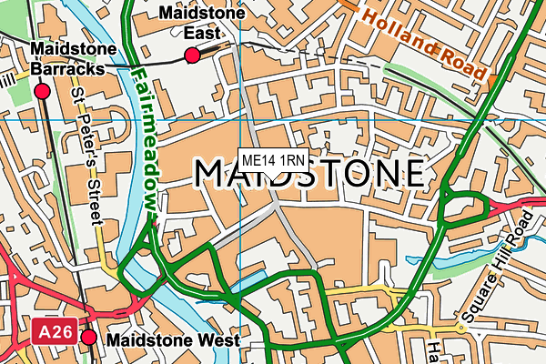 ME14 1RN map - OS VectorMap District (Ordnance Survey) ME14 1RN map - OS VectorMap District (Ordnance Survey)