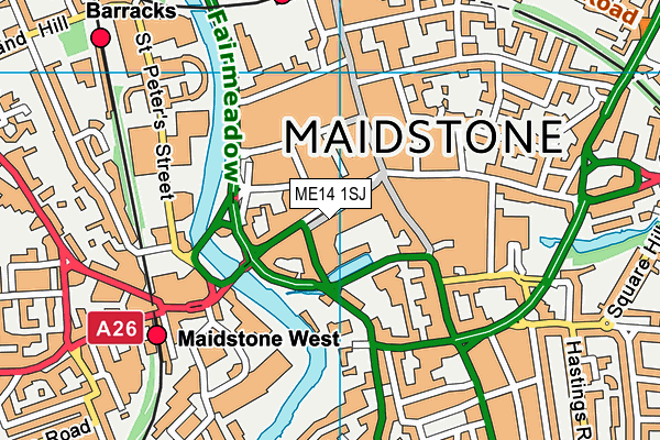 ME14 1SJ map - OS VectorMap District (Ordnance Survey)