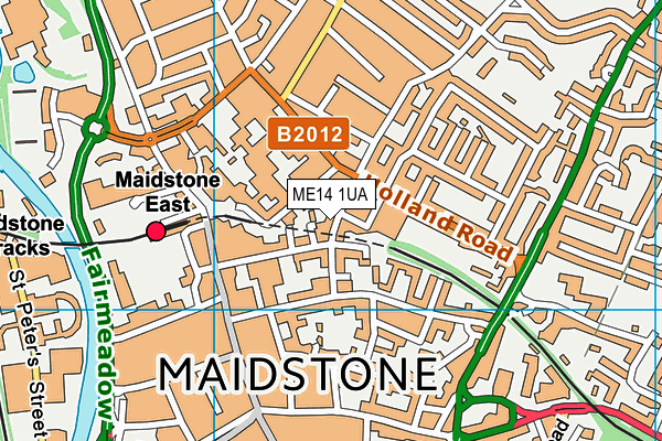 ME14 1UA map - OS VectorMap District (Ordnance Survey) ME14 1UA map - OS VectorMap District (Ordnance Survey)