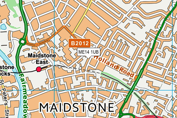 ME14 1UB map - OS VectorMap District (Ordnance Survey) ME14 1UB map - OS VectorMap District (Ordnance Survey)