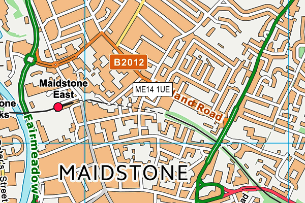 ME14 1UE map - OS VectorMap District (Ordnance Survey)