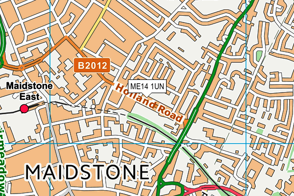 ME14 1UN map - OS VectorMap District (Ordnance Survey) ME14 1UN map - OS VectorMap District (Ordnance Survey)