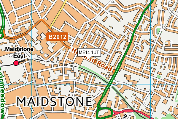 ME14 1UT map - OS VectorMap District (Ordnance Survey) ME14 1UT map - OS VectorMap District (Ordnance Survey)