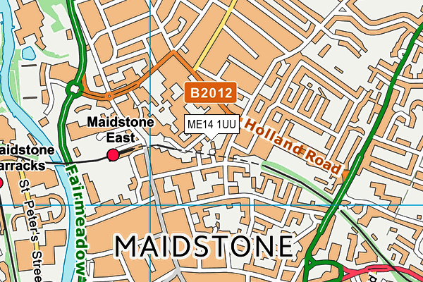 ME14 1UU map - OS VectorMap District (Ordnance Survey) ME14 1UU map - OS VectorMap District (Ordnance Survey)