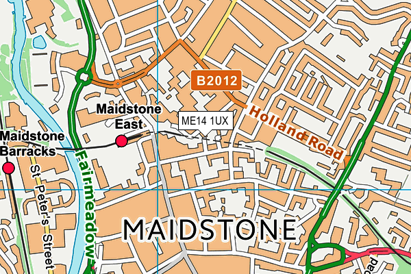 ME14 1UX map - OS VectorMap District (Ordnance Survey) ME14 1UX map - OS VectorMap District (Ordnance Survey)