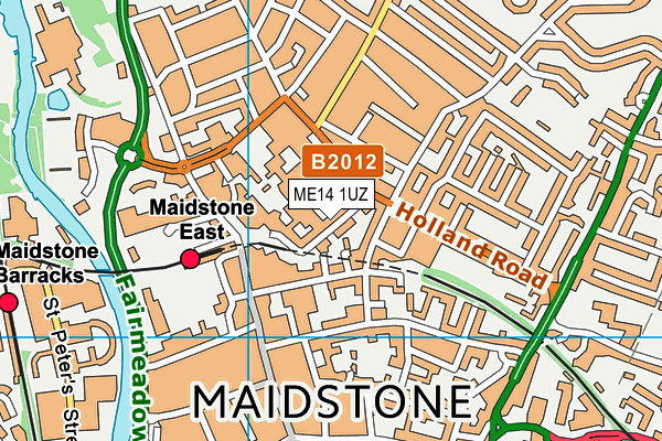 ME14 1UZ map - OS VectorMap District (Ordnance Survey) ME14 1UZ map - OS VectorMap District (Ordnance Survey)