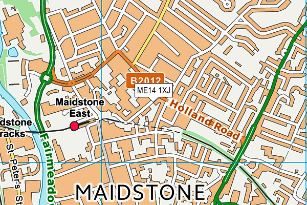 ME14 1XJ map - OS VectorMap District (Ordnance Survey) ME14 1XJ map - OS VectorMap District (Ordnance Survey)