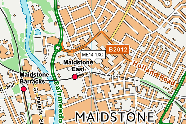 ME14 1XQ map - OS VectorMap District (Ordnance Survey)