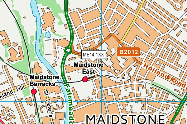 ME14 1XX map - OS VectorMap District (Ordnance Survey) ME14 1XX map - OS VectorMap District (Ordnance Survey)