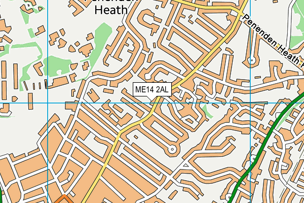 ME14 2AL map - OS VectorMap District (Ordnance Survey) ME14 2AL map - OS VectorMap District (Ordnance Survey)