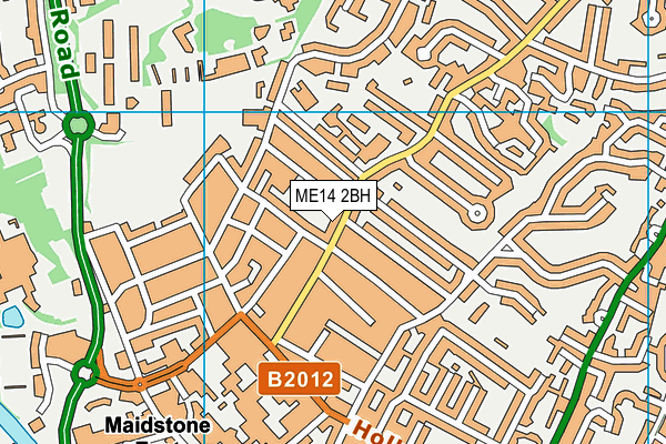 ME14 2BH map - OS VectorMap District (Ordnance Survey) ME14 2BH map - OS VectorMap District (Ordnance Survey)