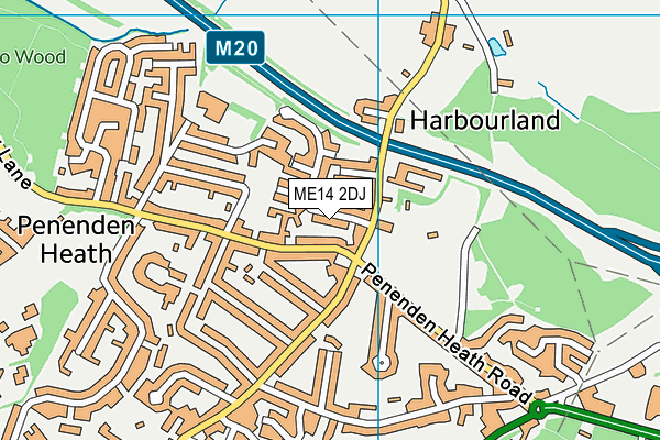 ME14 2DJ map - OS VectorMap District (Ordnance Survey) ME14 2DJ map - OS VectorMap District (Ordnance Survey)