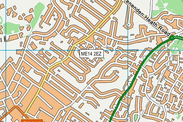 ME14 2EZ map - OS VectorMap District (Ordnance Survey) ME14 2EZ map - OS VectorMap District (Ordnance Survey)