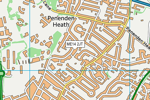ME14 2JT map - OS VectorMap District (Ordnance Survey)