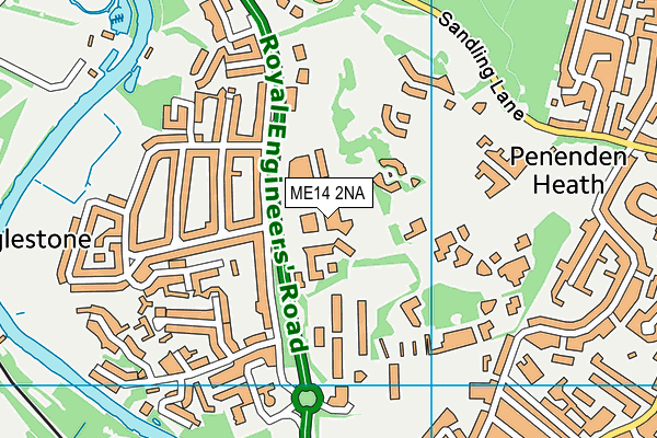 ME14 2NA map - OS VectorMap District (Ordnance Survey) ME14 2NA map - OS VectorMap District (Ordnance Survey)
