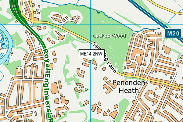 ME14 2NW map - OS VectorMap District (Ordnance Survey) ME14 2NW map - OS VectorMap District (Ordnance Survey)