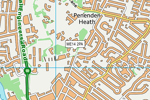 ME14 2PA map - OS VectorMap District (Ordnance Survey) ME14 2PA map - OS VectorMap District (Ordnance Survey)