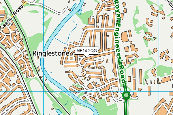 ME14 2QG map - OS VectorMap District (Ordnance Survey) ME14 2QG map - OS VectorMap District (Ordnance Survey)