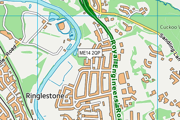 ME14 2QP map - OS VectorMap District (Ordnance Survey) ME14 2QP map - OS VectorMap District (Ordnance Survey)