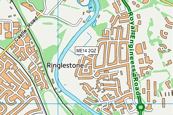 ME14 2QZ map - OS VectorMap District (Ordnance Survey) ME14 2QZ map - OS VectorMap District (Ordnance Survey)