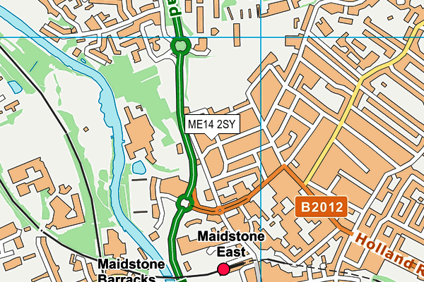 ME14 2SY map - OS VectorMap District (Ordnance Survey) ME14 2SY map - OS VectorMap District (Ordnance Survey)