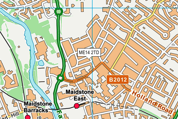 ME14 2TD map - OS VectorMap District (Ordnance Survey) ME14 2TD map - OS VectorMap District (Ordnance Survey)