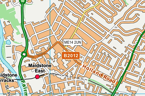 ME14 2UN map - OS VectorMap District (Ordnance Survey) ME14 2UN map - OS VectorMap District (Ordnance Survey)