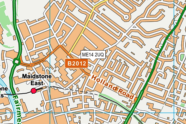 ME14 2UQ map - OS VectorMap District (Ordnance Survey) ME14 2UQ map - OS VectorMap District (Ordnance Survey)