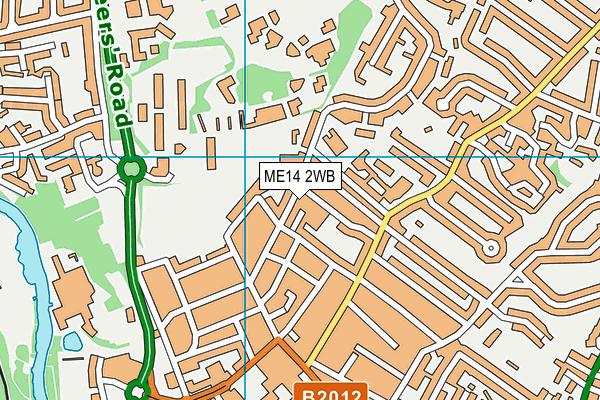 ME14 2WB map - OS VectorMap District (Ordnance Survey) ME14 2WB map - OS VectorMap District (Ordnance Survey)