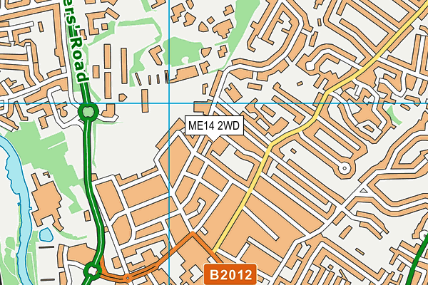 ME14 2WD map - OS VectorMap District (Ordnance Survey) ME14 2WD map - OS VectorMap District (Ordnance Survey)
