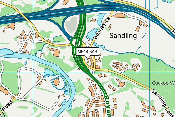 ME14 3AB map - OS VectorMap District (Ordnance Survey) ME14 3AB map - OS VectorMap District (Ordnance Survey)