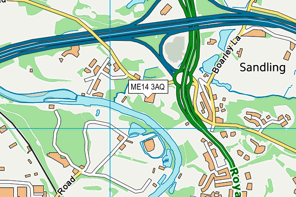 ME14 3AQ map - OS VectorMap District (Ordnance Survey) ME14 3AQ map - OS VectorMap District (Ordnance Survey)
