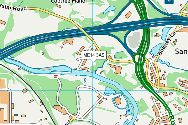 ME14 3AS map - OS VectorMap District (Ordnance Survey) ME14 3AS map - OS VectorMap District (Ordnance Survey)
