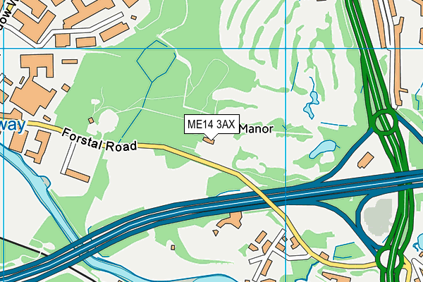 ME14 3AX map - OS VectorMap District (Ordnance Survey) ME14 3AX map - OS VectorMap District (Ordnance Survey)