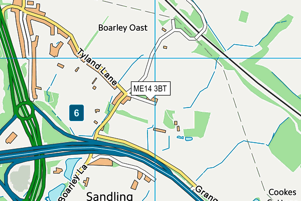 ME14 3BT map - OS VectorMap District (Ordnance Survey) ME14 3BT map - OS VectorMap District (Ordnance Survey)