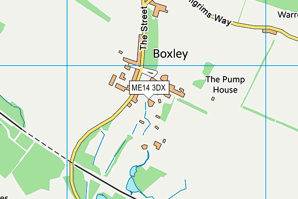 ME14 3DX map - OS VectorMap District (Ordnance Survey) ME14 3DX map - OS VectorMap District (Ordnance Survey)