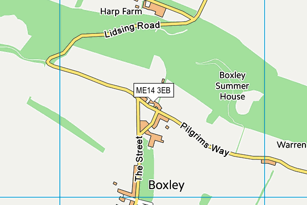 ME14 3EB map - OS VectorMap District (Ordnance Survey) ME14 3EB map - OS VectorMap District (Ordnance Survey)