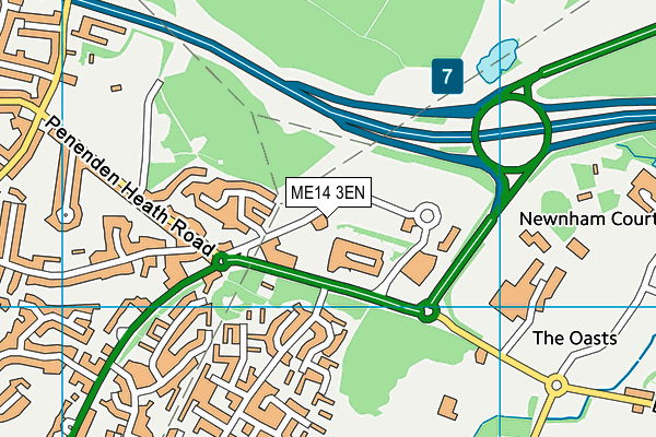 ME14 3EN map - OS VectorMap District (Ordnance Survey) ME14 3EN map - OS VectorMap District (Ordnance Survey)