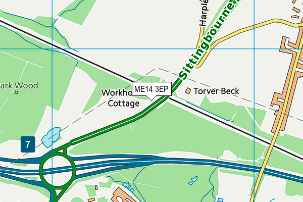 ME14 3EP map - OS VectorMap District (Ordnance Survey) ME14 3EP map - OS VectorMap District (Ordnance Survey)