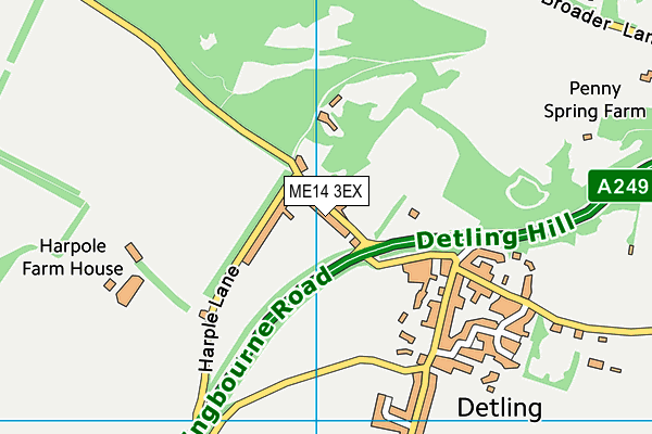 ME14 3EX map - OS VectorMap District (Ordnance Survey) ME14 3EX map - OS VectorMap District (Ordnance Survey)