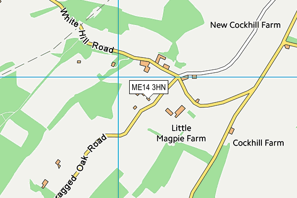 ME14 3HN map - OS VectorMap District (Ordnance Survey) ME14 3HN map - OS VectorMap District (Ordnance Survey)