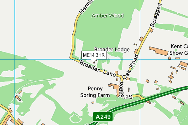 ME14 3HR map - OS VectorMap District (Ordnance Survey) ME14 3HR map - OS VectorMap District (Ordnance Survey)