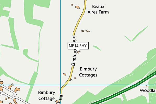 ME14 3HY map - OS VectorMap District (Ordnance Survey)