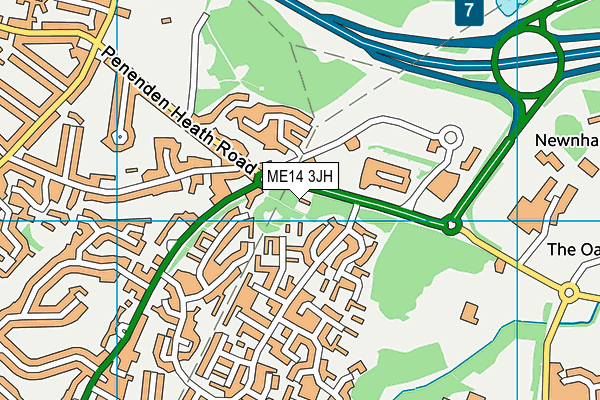 ME14 3JH map - OS VectorMap District (Ordnance Survey) ME14 3JH map - OS VectorMap District (Ordnance Survey)