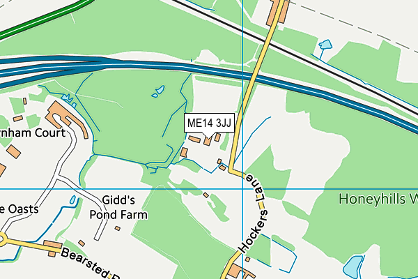 ME14 3JJ map - OS VectorMap District (Ordnance Survey) ME14 3JJ map - OS VectorMap District (Ordnance Survey)