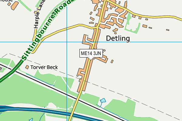ME14 3JN map - OS VectorMap District (Ordnance Survey) ME14 3JN map - OS VectorMap District (Ordnance Survey)