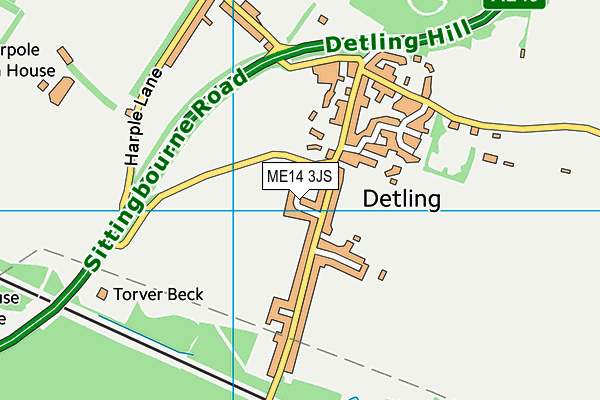 ME14 3JS map - OS VectorMap District (Ordnance Survey) ME14 3JS map - OS VectorMap District (Ordnance Survey)